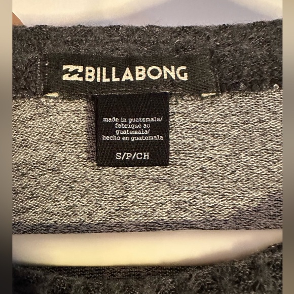 NWT Billabong Head Start SO Soft Boxy Fit Fleece Gray Top Small - Picture 11 of 13